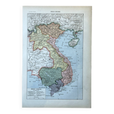 Map of Indochina - 20x29cm