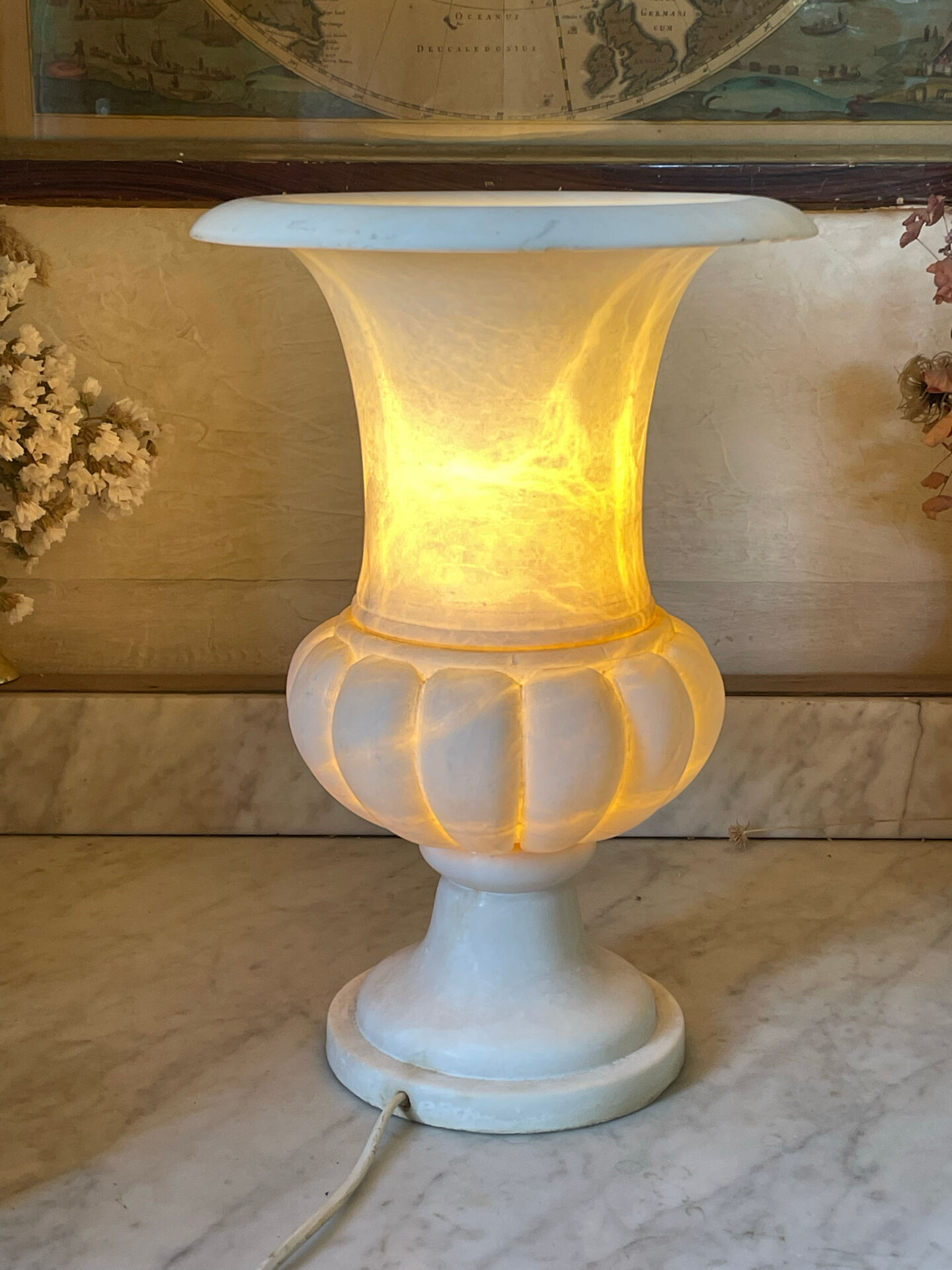marble lamp Médicis vase Art Deco
