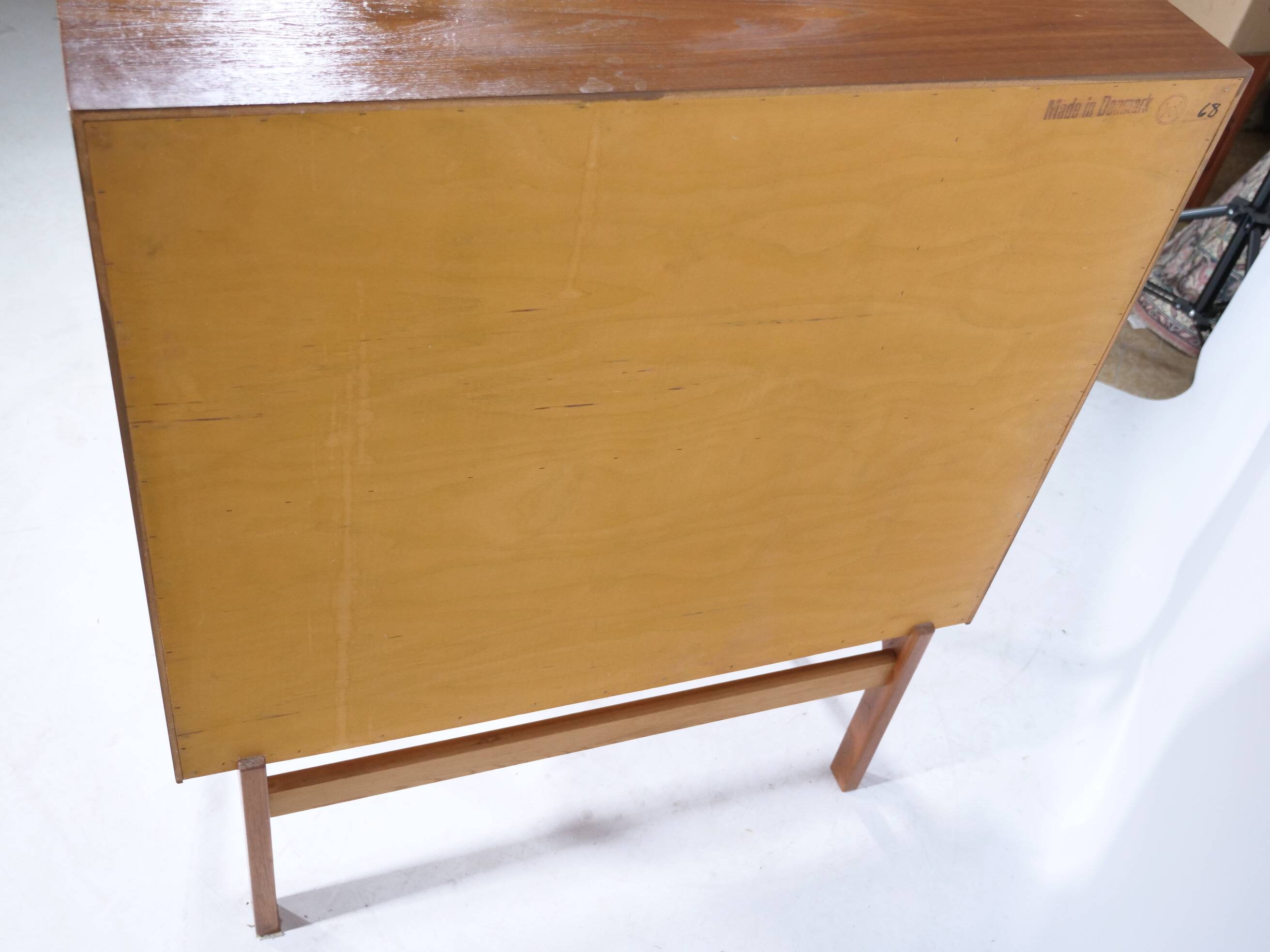 Danish Design Teak Secretary Desk 1960s Office Cabinet, Model 68,