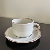 Tasse et soucoupe déjeuner en grès céram