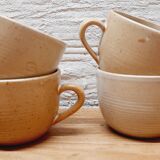 4 tasses à déjeuner grès