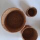 Set of 3 vintage wicker boxes