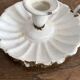 Antique enamelled sheet metal candle holder