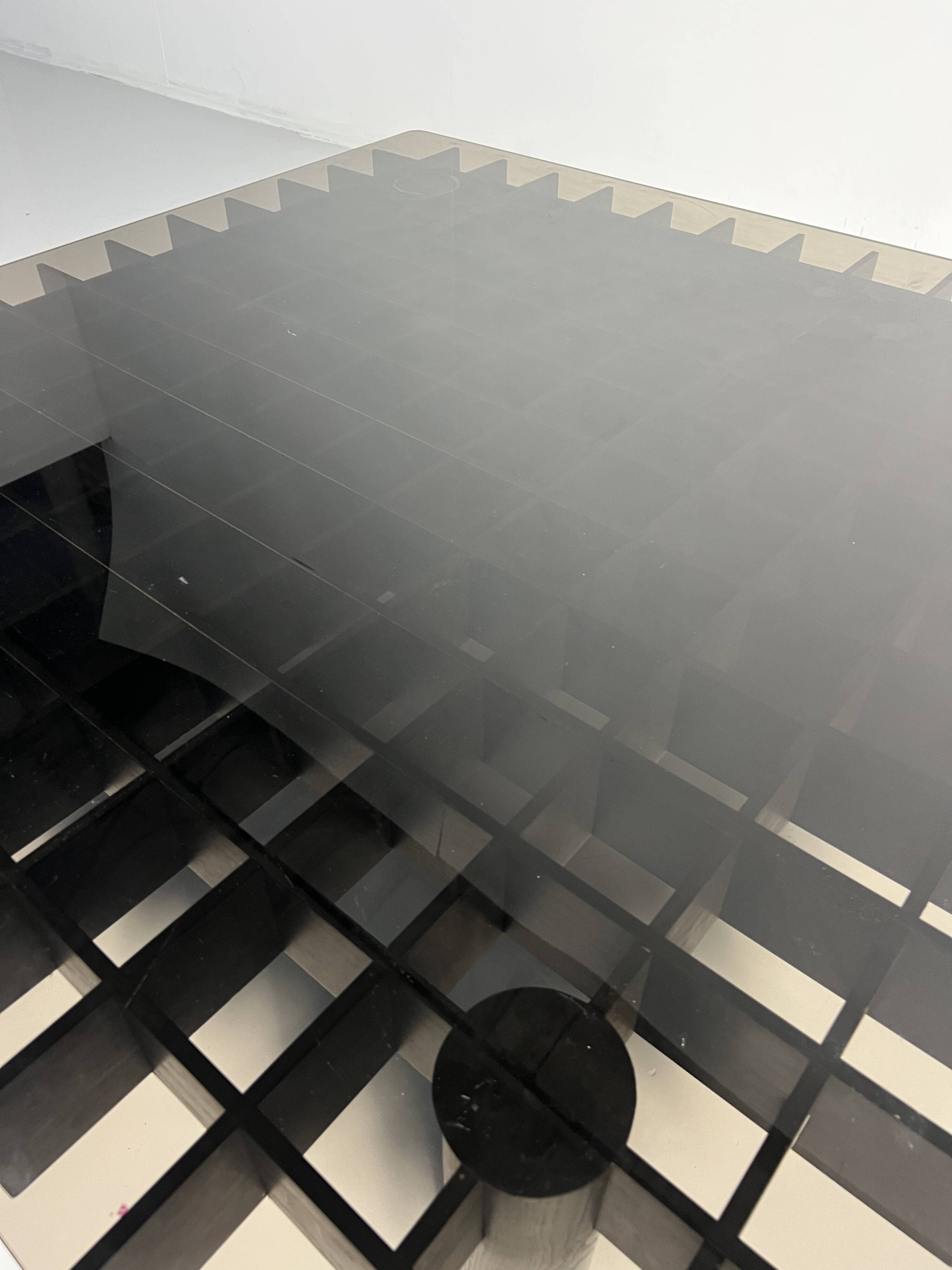 Mid-Century Coffee Table In The Style Of Gianfranco Frattini, Black Wood