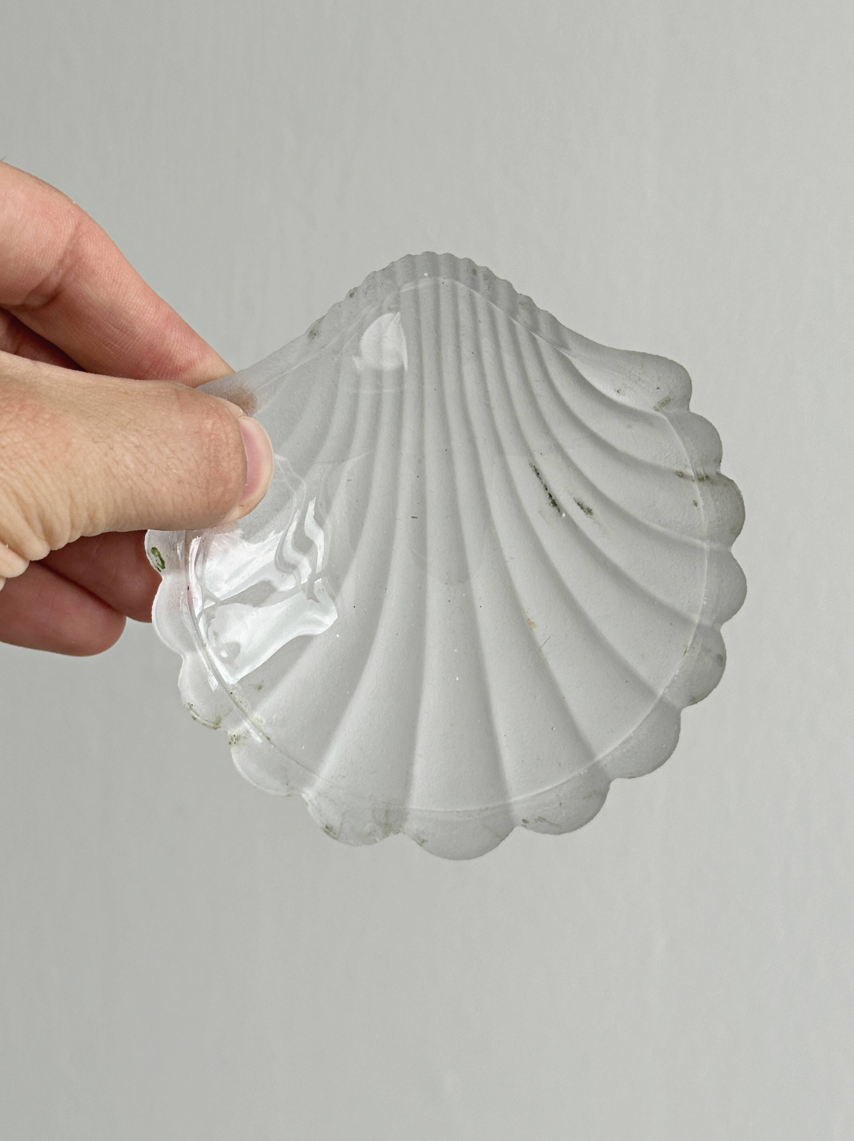 Pair of silver shell bowls