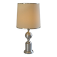See delmas lamp 70's with fabric and metal lampshade