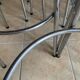 Six industrial bar stools
