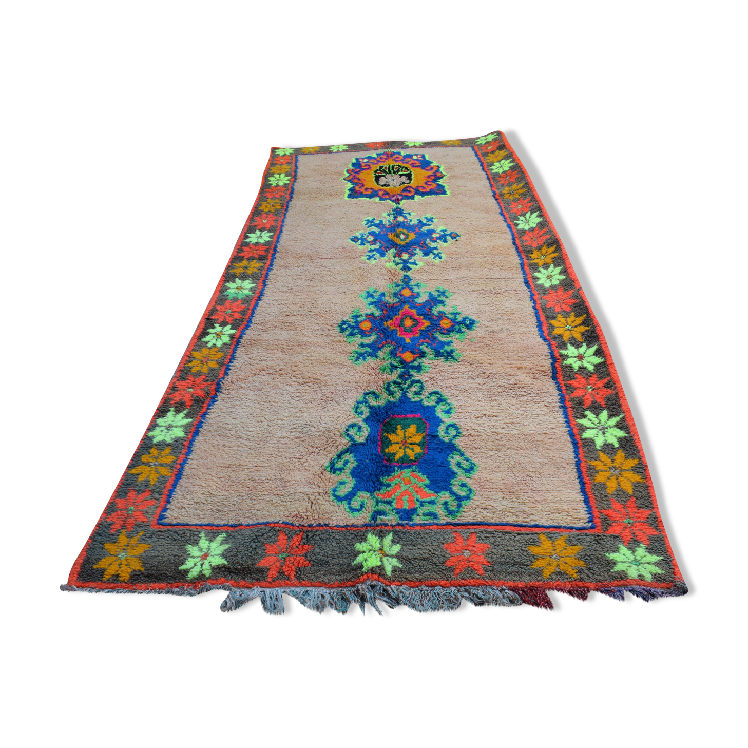 Moroccan Berber rug vintage atlas, 345x145 cm