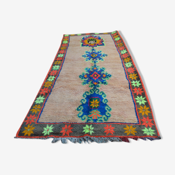 Tapis marocain berbère vintage atlas, 345x145 cm