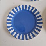 Set of 6 dessert plates, Fox trott model, Sarreguemines factory