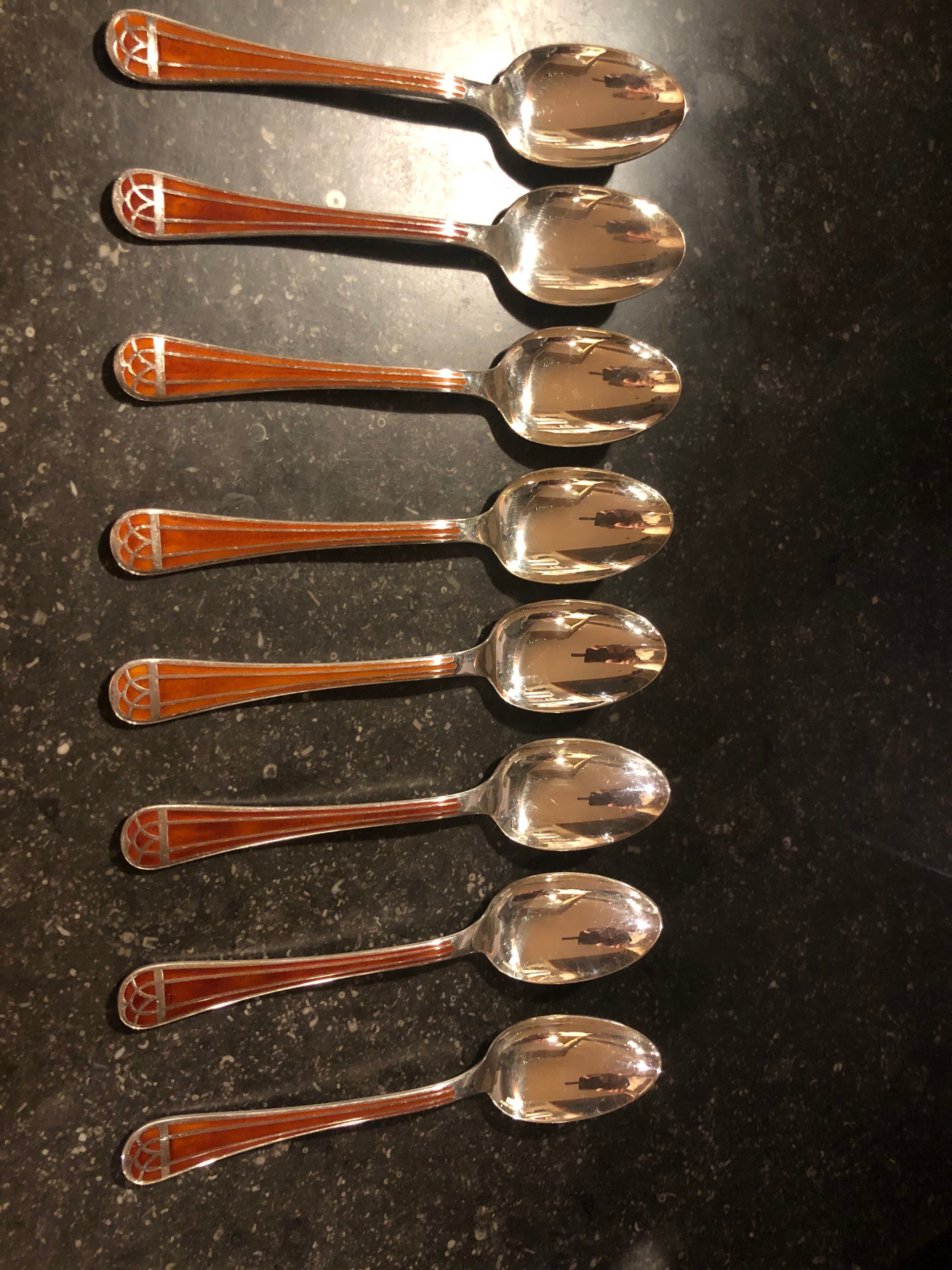 8 Christofle Talisman Dessert Spoons