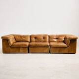 Modular leather sofa, set of 3