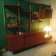 Modular wall shelf in Paolozzi teak