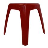 Vintage Space age plastic stool table mid century red plant stand