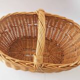 Rattan basket low handle
