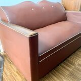 Vintage skai convertible sofa