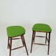 Pair of vintage stools Scandinavian style wool v
