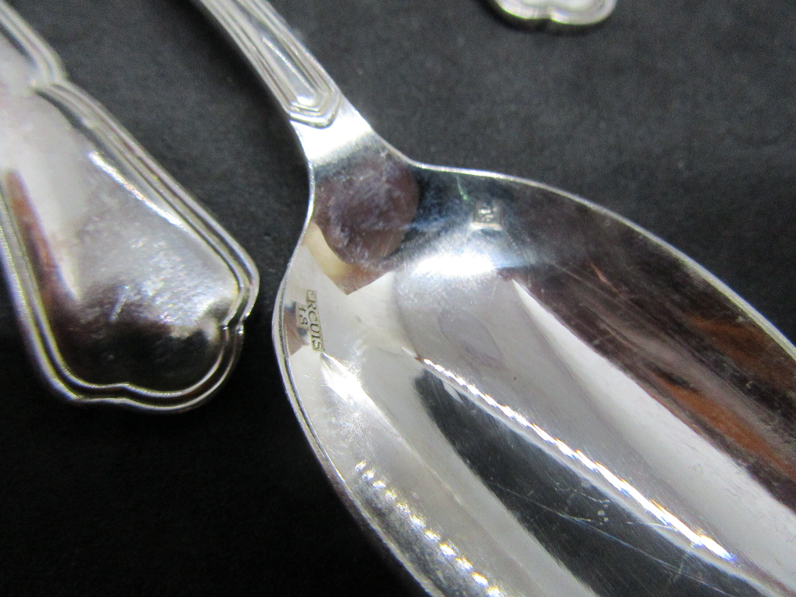 Teaspoons or tea metal argente- ercuis - model contours victoria-