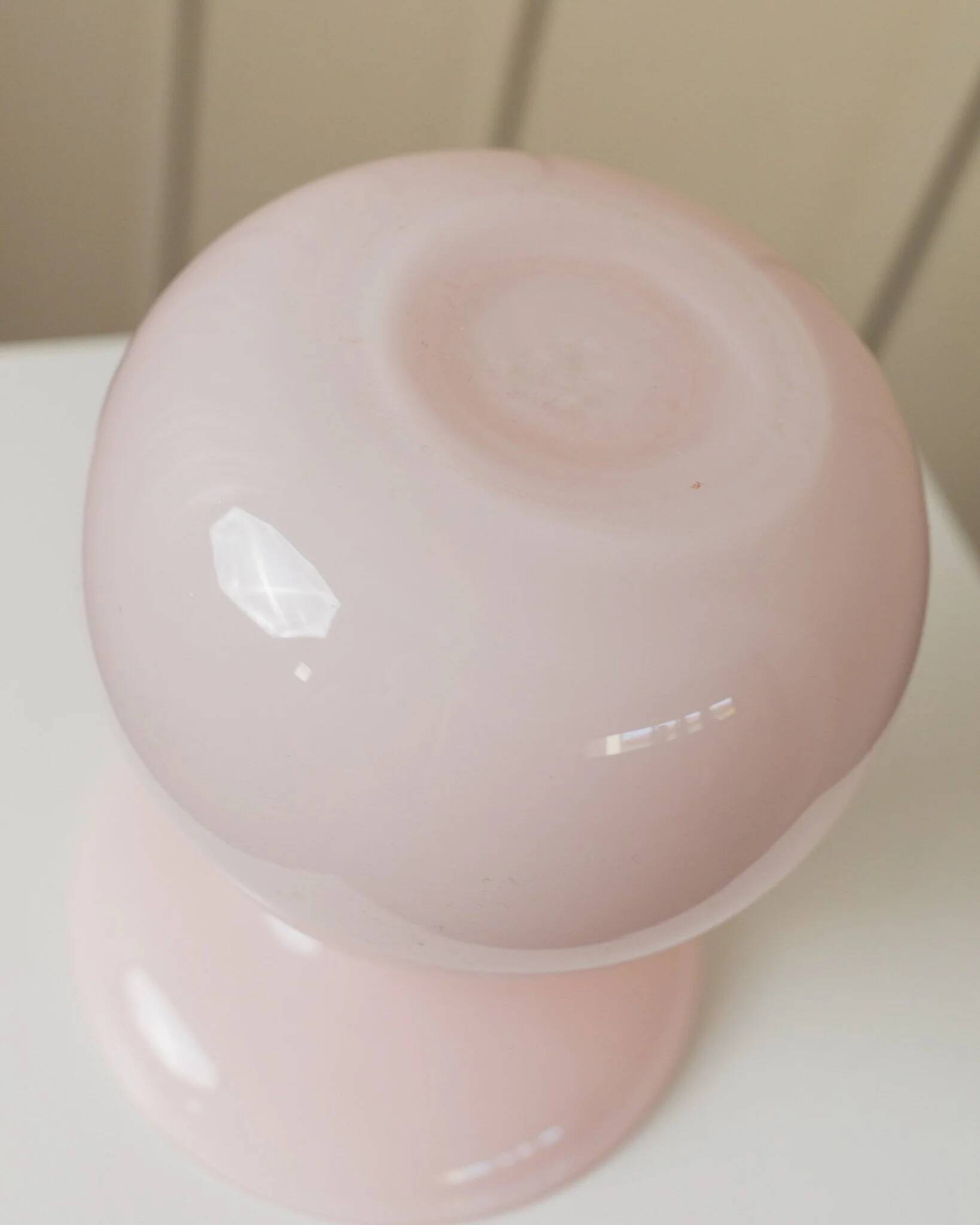 Pink opalescent glass vase by Ikea (2000s) designed by Barbro Wesslander & Pia Amsell