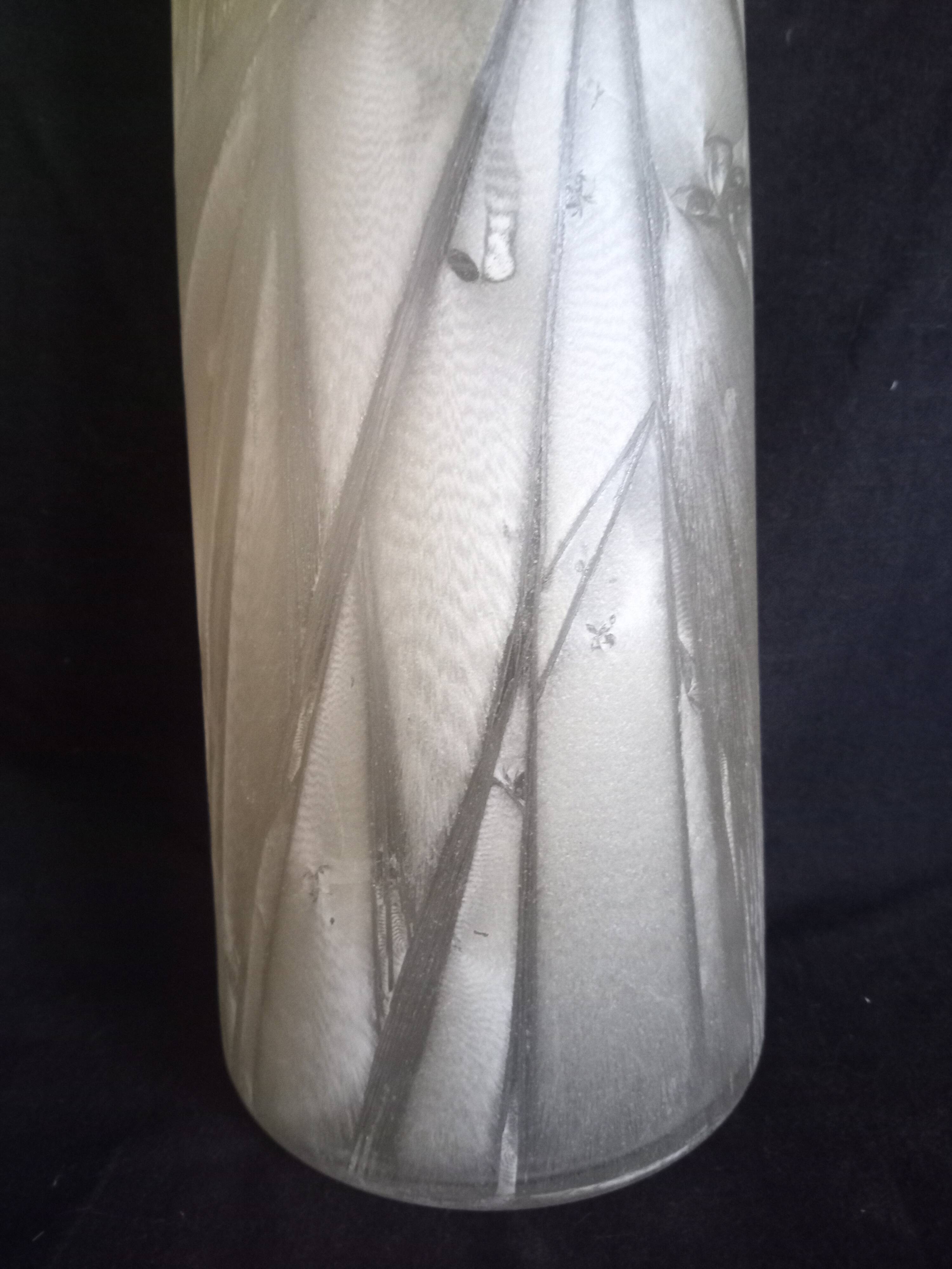 Kevin Stal (Son of Eric Saint Val) - Frosted glass bottle vase, h-48 cm.