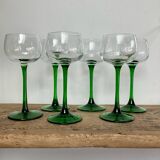6 verres Alsace France vintage