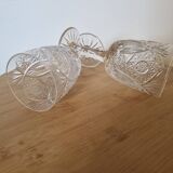 6 wine glasses, Bohemian crystal from 1980