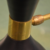 Pair of black diabolo wall light