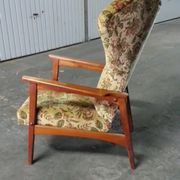 Chair wing chair flower Scandinavian styl Ib Kofod-Larsen for Carlo Gahrn