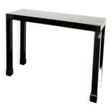 Console table in green lacquer 6 French work from the 70s in the style of Maison Jansen