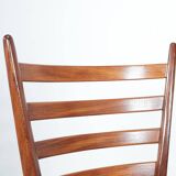 Vintage teak wooden ladder chairs, 1960s