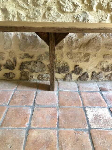 Large renovated farm bench