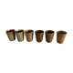 Lot de six mugs Digoin en grès