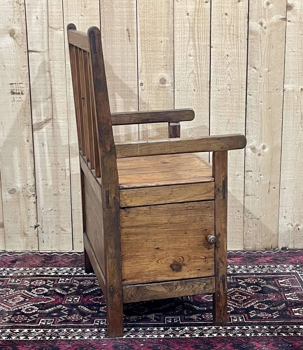 Rustic fir fireplace bench early 20th century