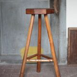Bar stool X 3, wooden stool, brutalist stool, high stool, die