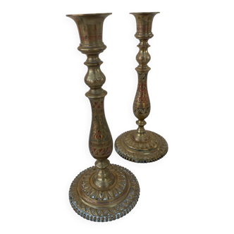 Pair of candle holders