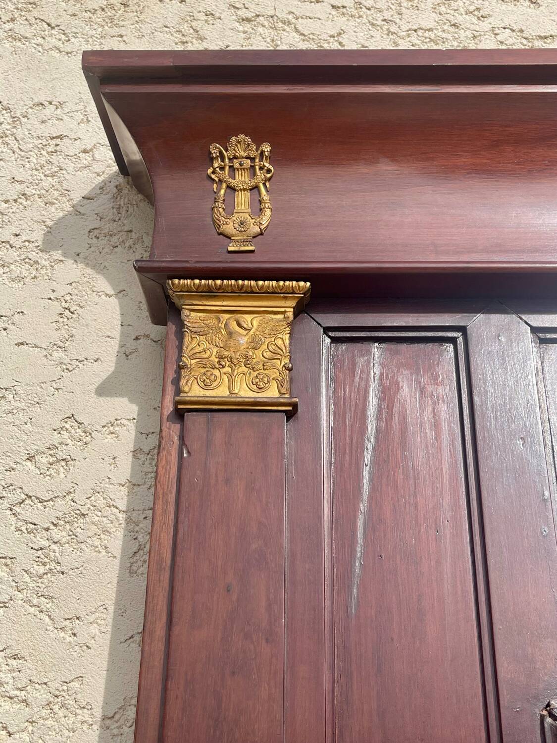 Large Empire Style Mahogany Mirror - H 2m33