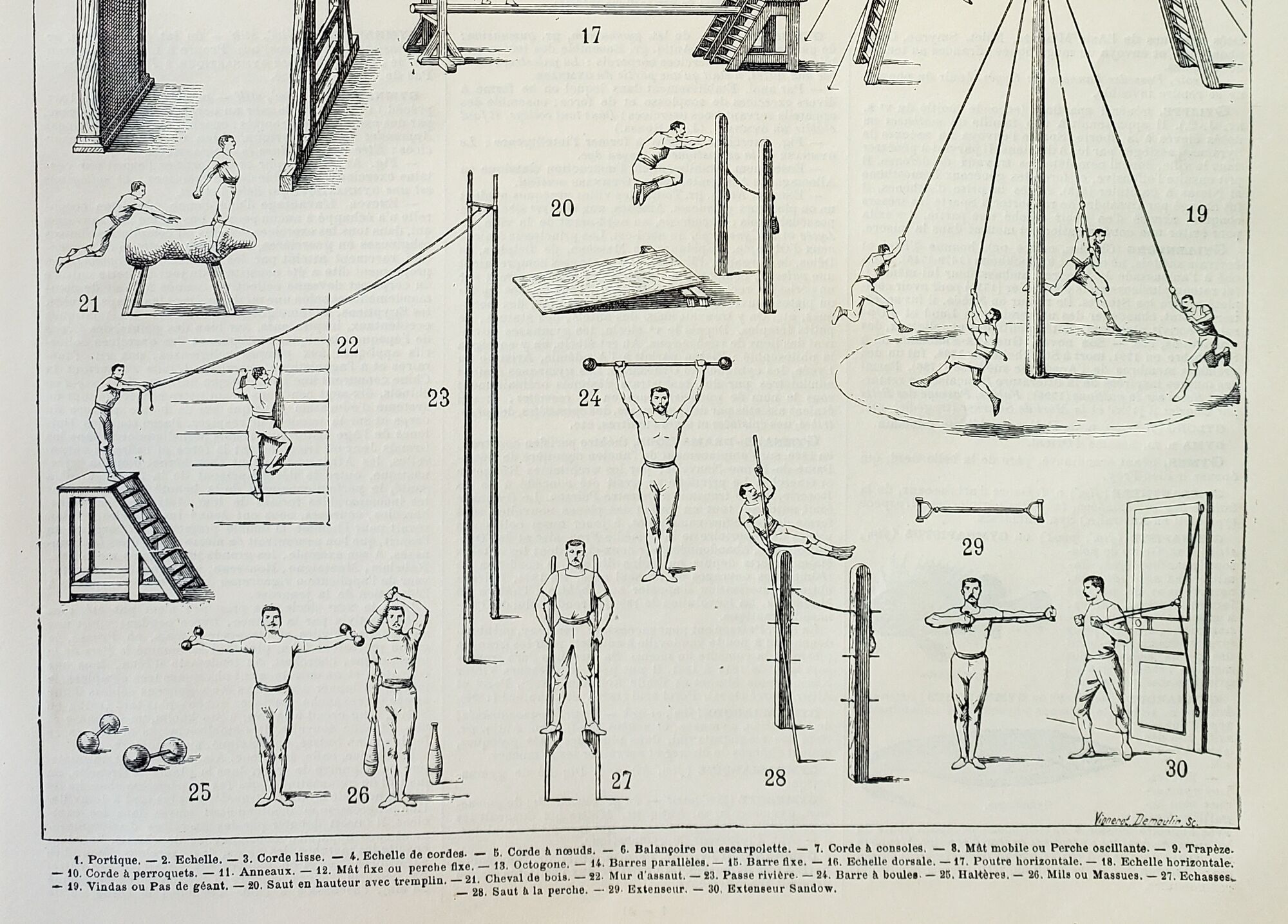 Engraving • Gymnastics, athletics, sport • Original and vintage poster from 1898