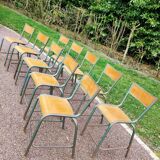 Set of 10 Mullca school high chairs