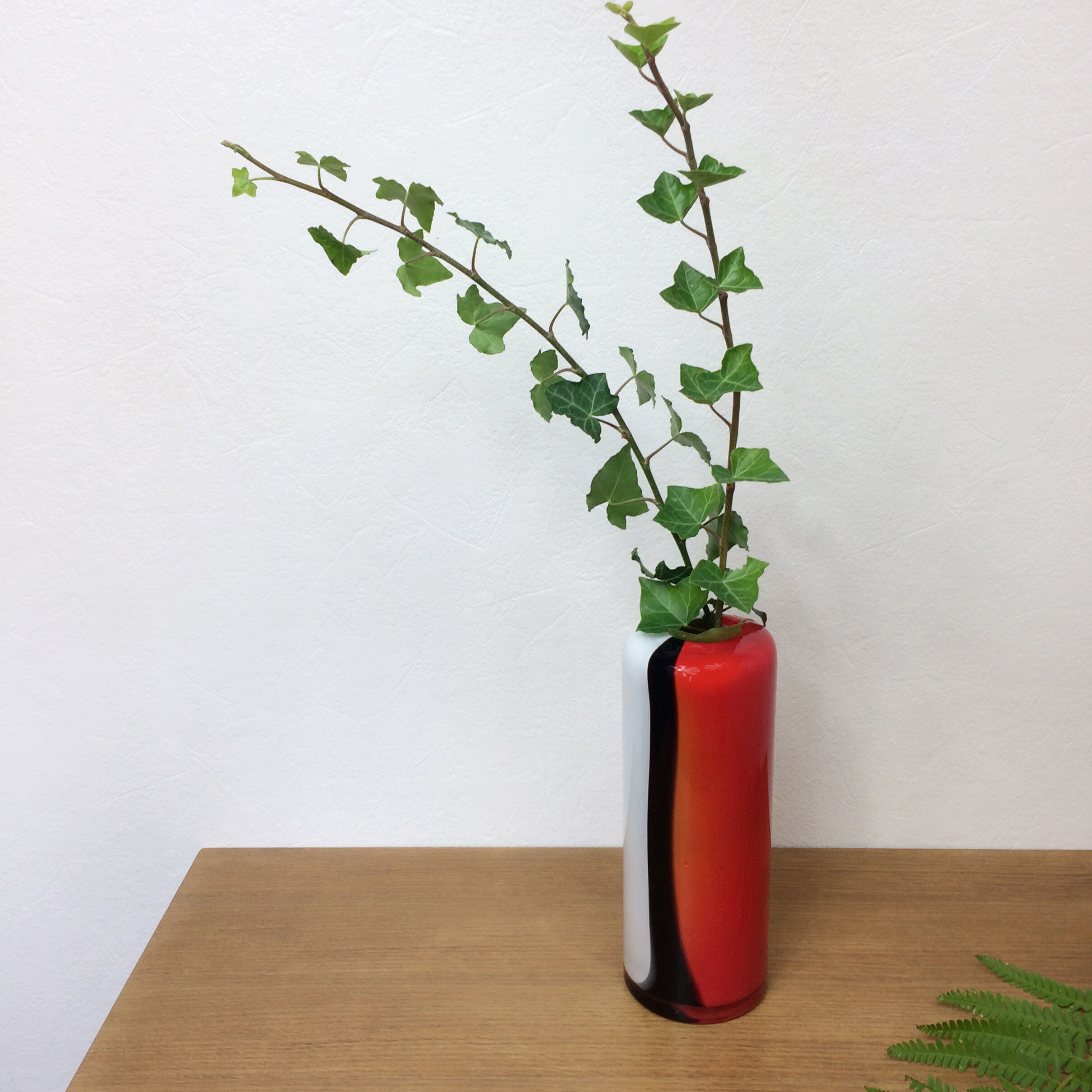 Red Italian Murano glass vase