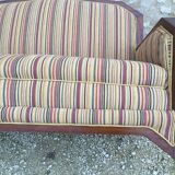 1940s art deco mahogany bench