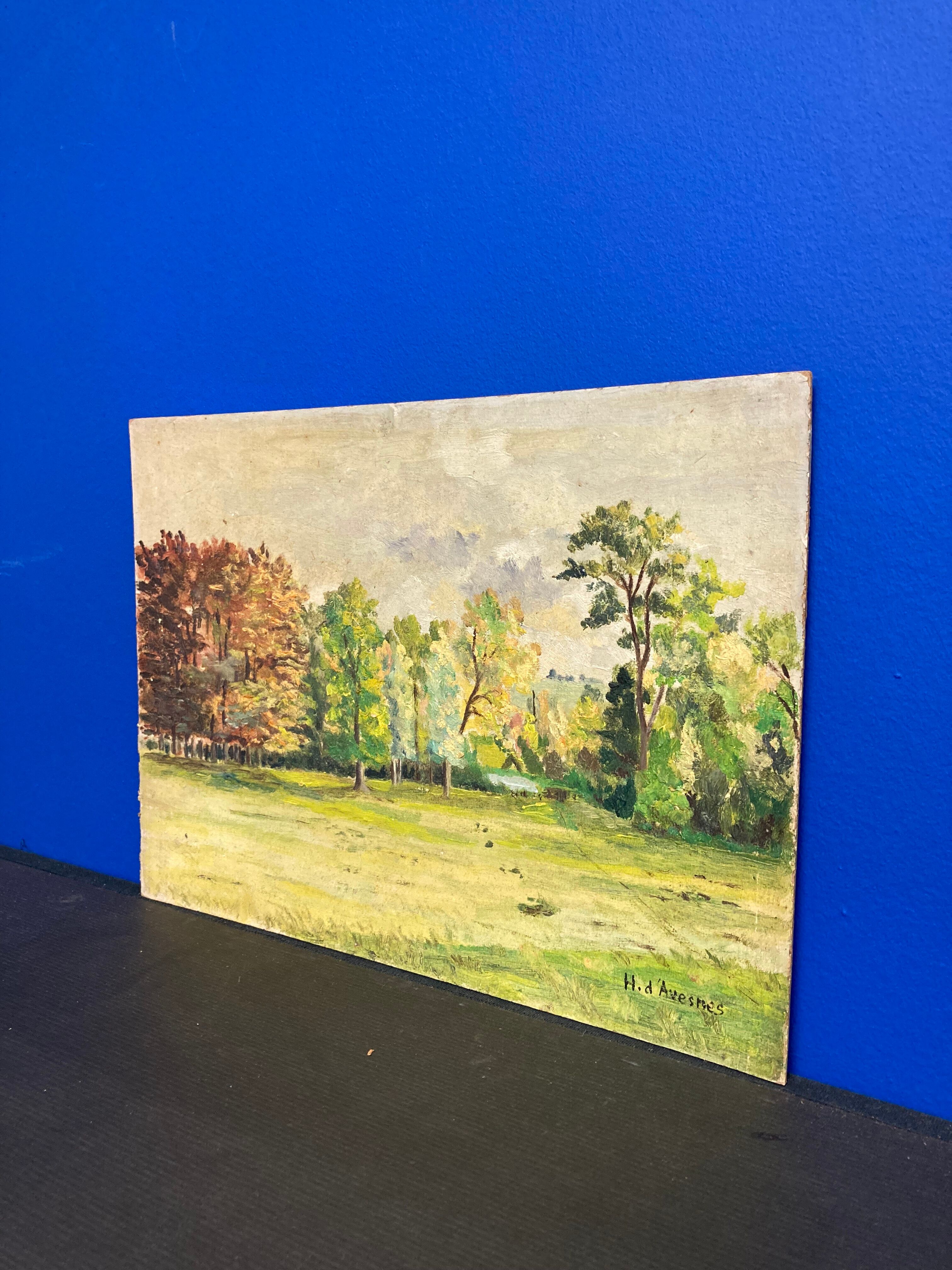 Oil on vintage panel