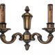 Set of brass wall lamps, Poland, 1950s