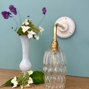 Applique coudée tulipe vintage en verre
