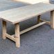 Large monastery farmhouse table stripped in raw wood, extendable from 200 to 300 cm.