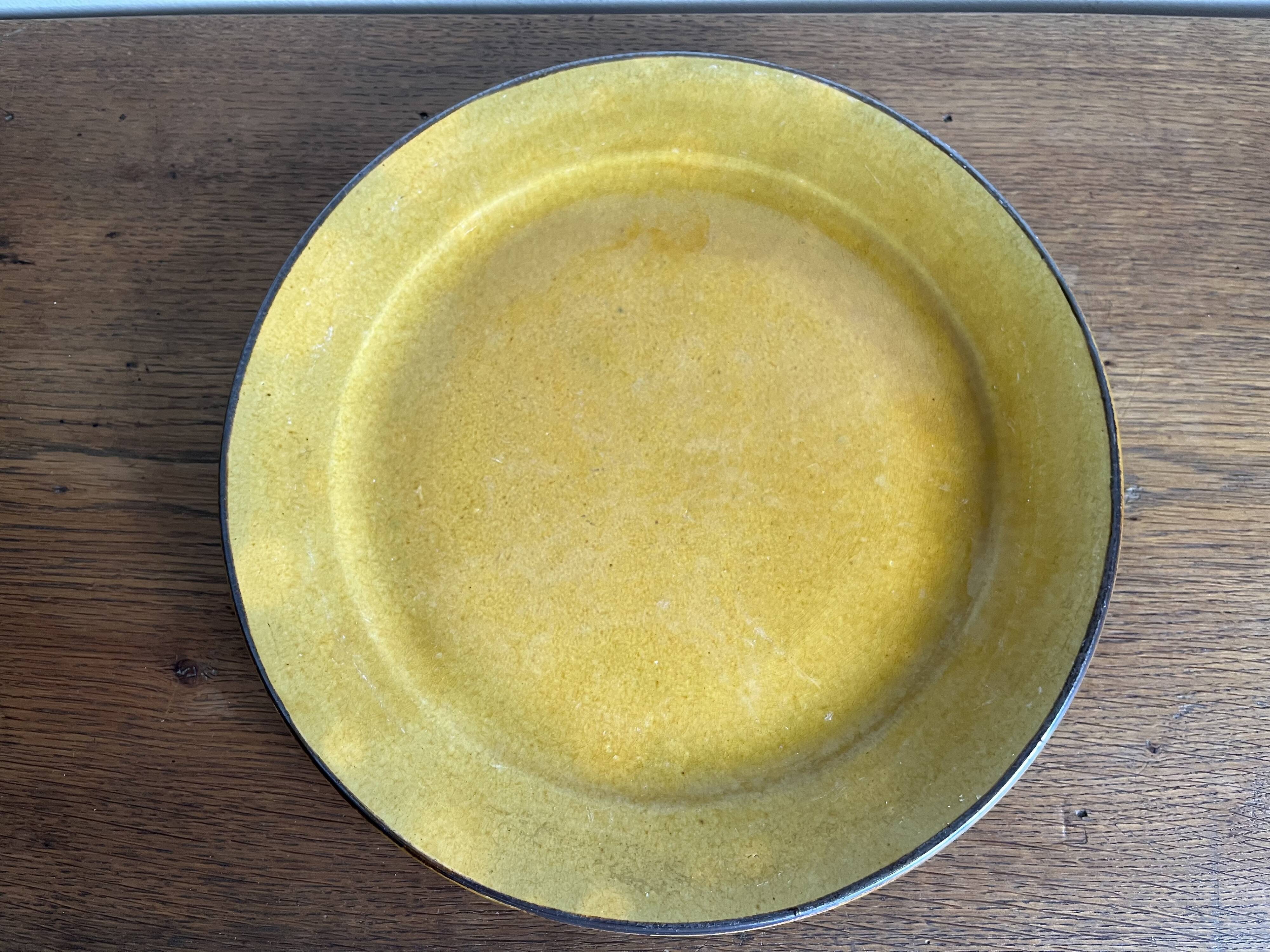 Glazed earthenware centrepiece Aegitna XXL plate Vallauris