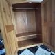 Brutalist wardrobe made of solid elm from Maison Regain, vintage 1970.
