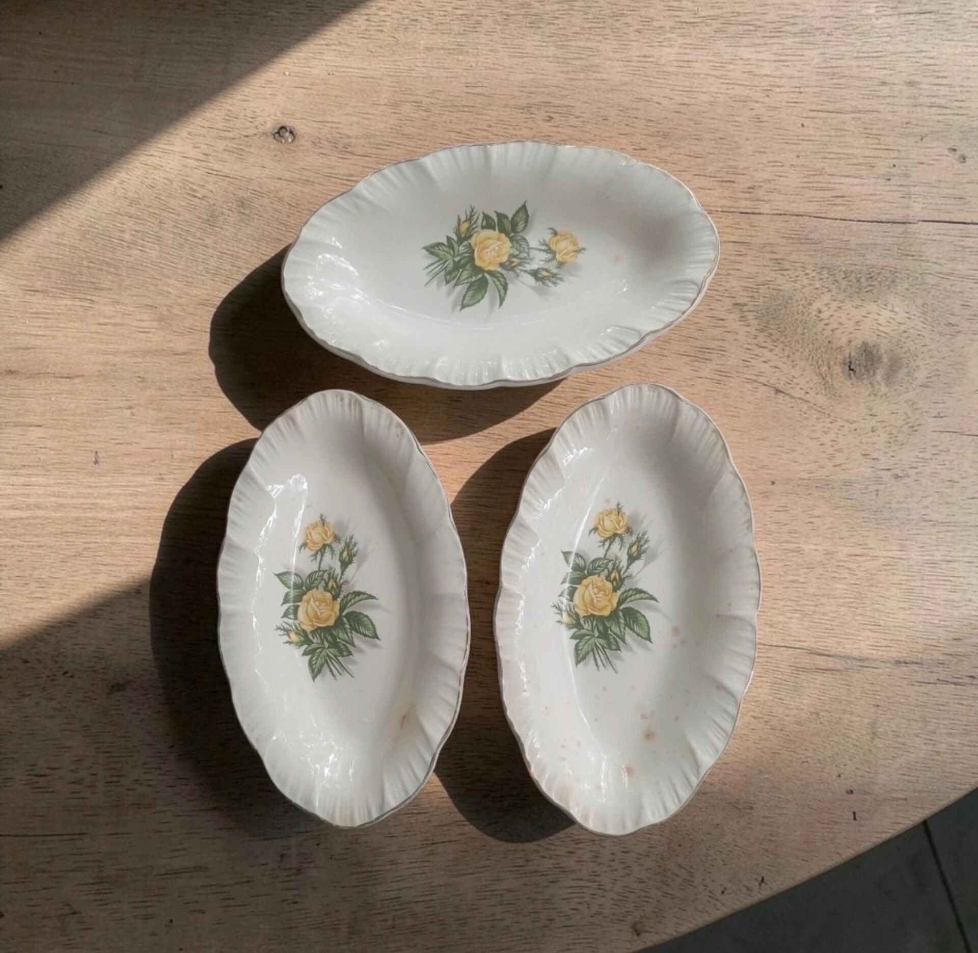 Set of 3 ceramic dishes Sarreguemines