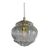 Vintage molded glass globe lamp
