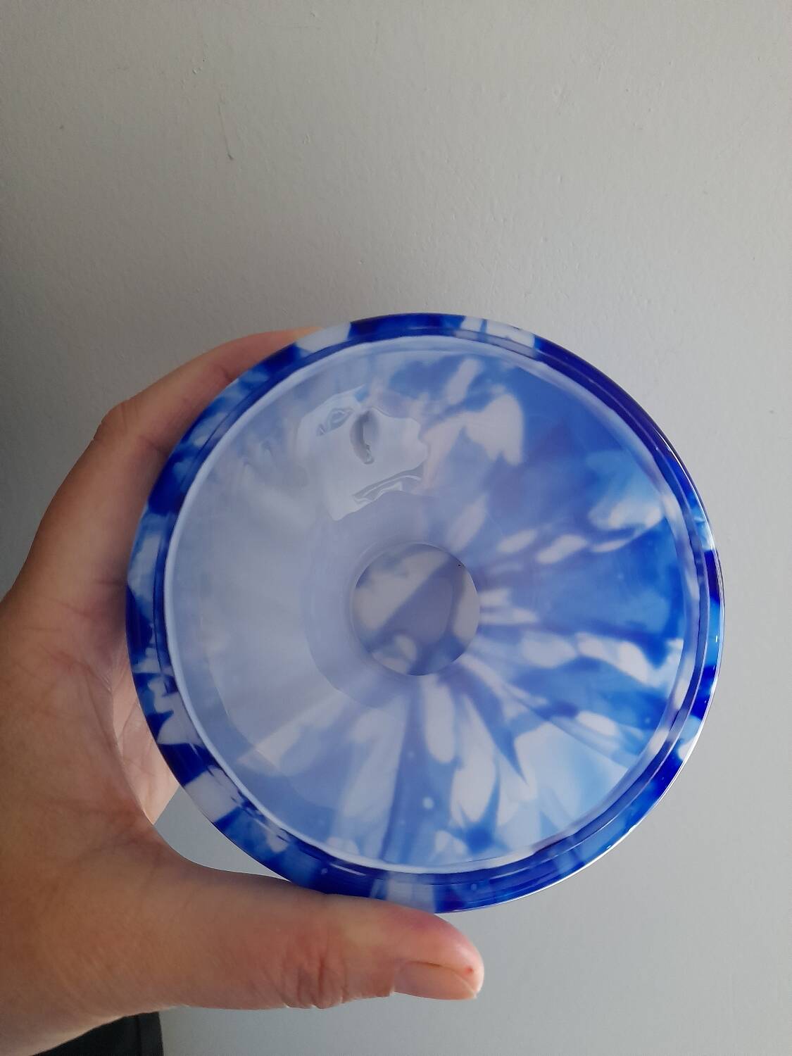 Murano glass opaline candy dish