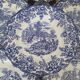 6 earthenware plates with floral and pastoral scene motifs